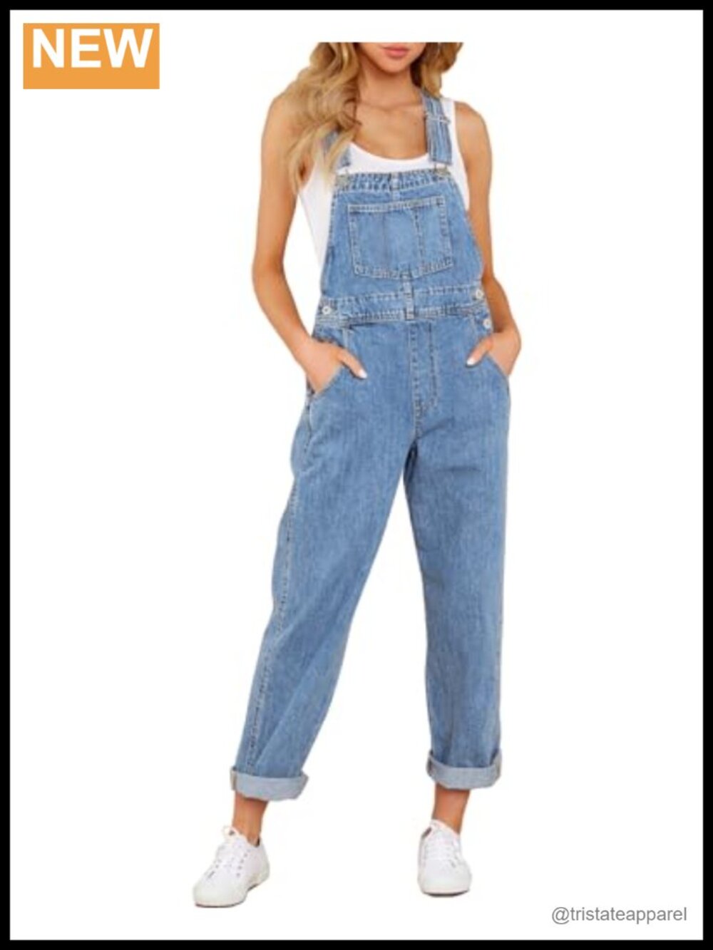 Womens Overalls Loose Fit Denim Bib Jumpsuit Stretch Cotton Blend Overall Pants